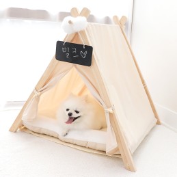[첫구매전용] 에코펫위드 원목 텐트 하우스 침대